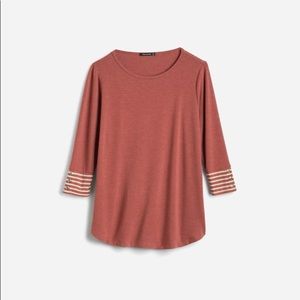 Pink Clover Kalonice Button Cuff Sleeve Knit Top